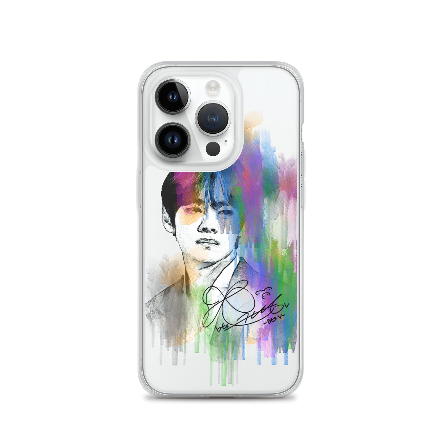 BTS V, Kim Tae-hyung Waterpaint portrait iPhone Case