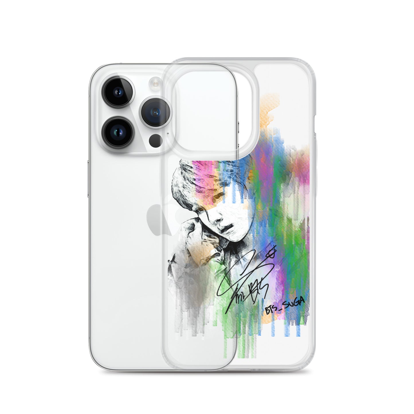 BTS Suga, Min Yoon-gi Waterpaint portrait iPhone Case