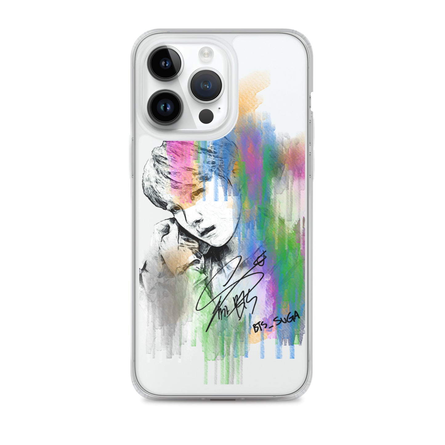 BTS Suga, Min Yoon-gi Waterpaint portrait iPhone Case