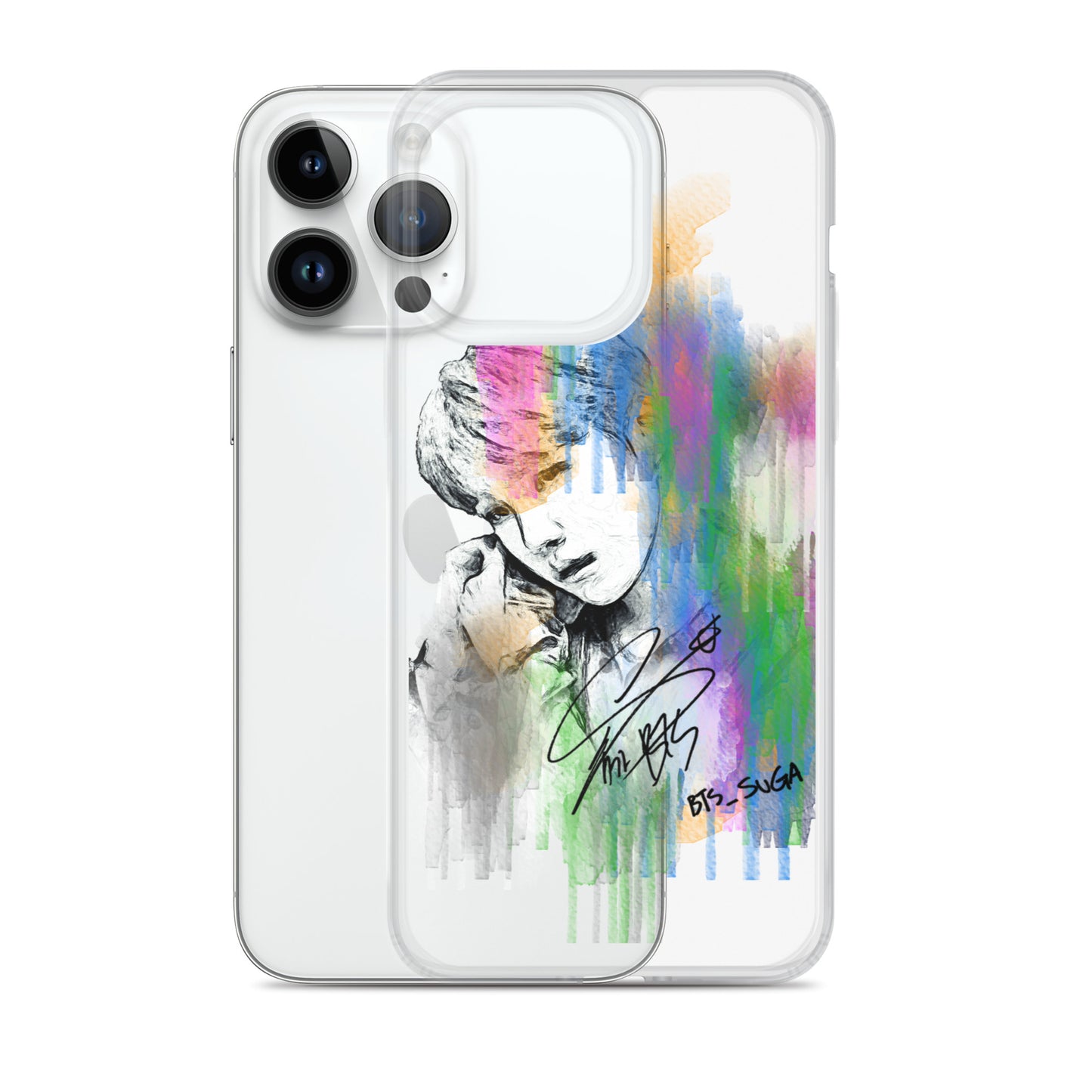 BTS Suga, Min Yoon-gi Waterpaint portrait iPhone Case