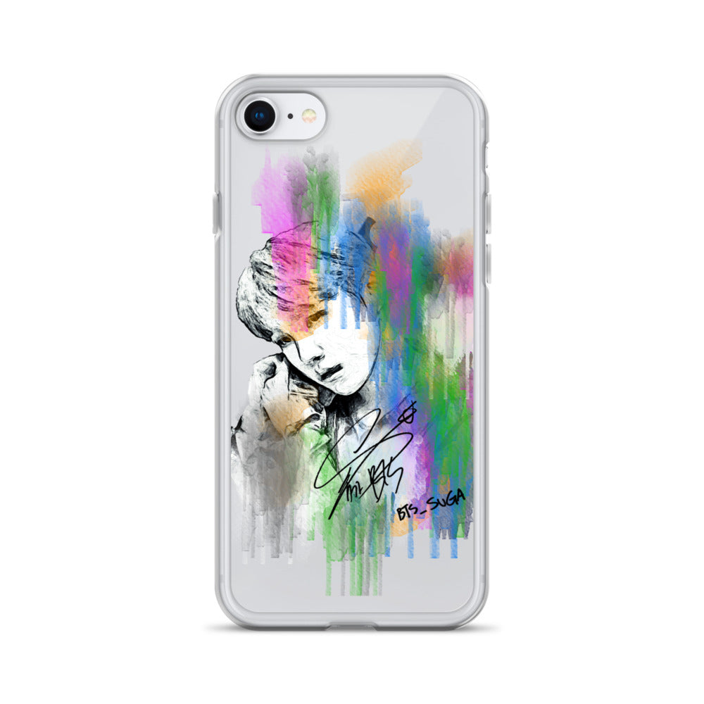 BTS Suga, Min Yoon-gi Waterpaint portrait iPhone Case
