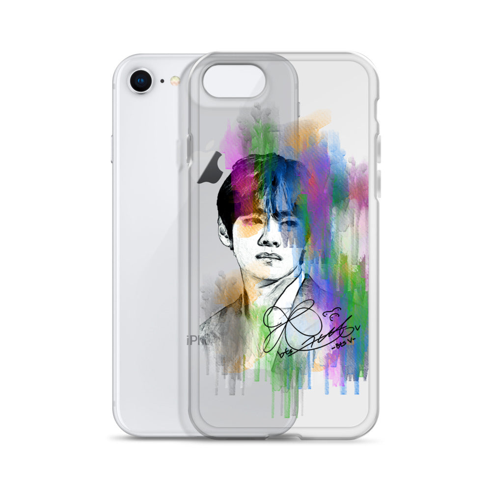 BTS V, Kim Tae-hyung Waterpaint portrait iPhone Case