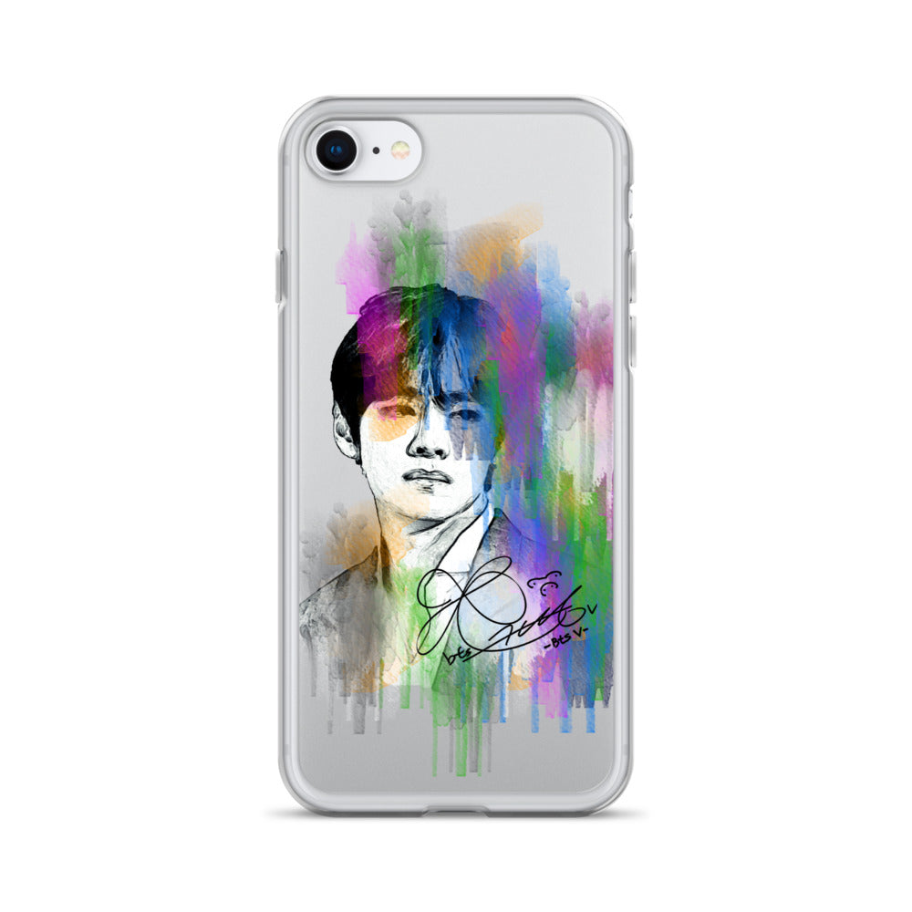 BTS V, Kim Tae-hyung Waterpaint portrait iPhone Case