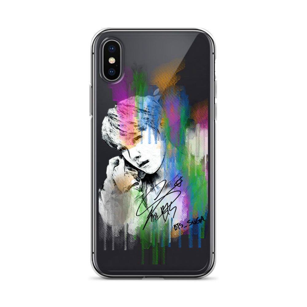 BTS Suga, Min Yoon-gi Waterpaint portrait iPhone Case