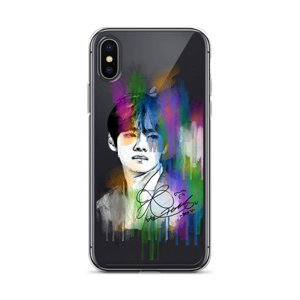 BTS V, Kim Tae-hyung Waterpaint portrait iPhone Case