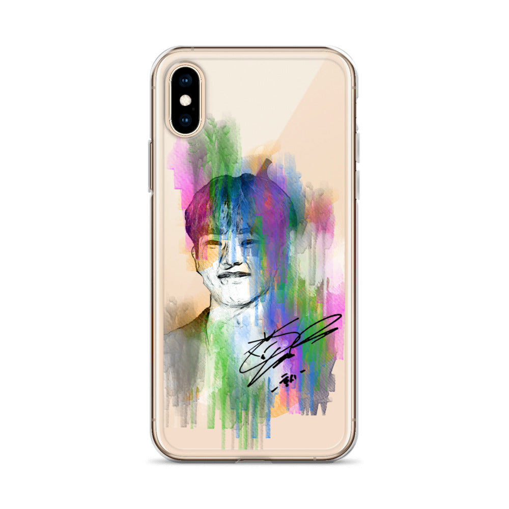 SEVENTEEN Hoshi, Kwon Soon-young Waterpaint Portrait iPhone Case