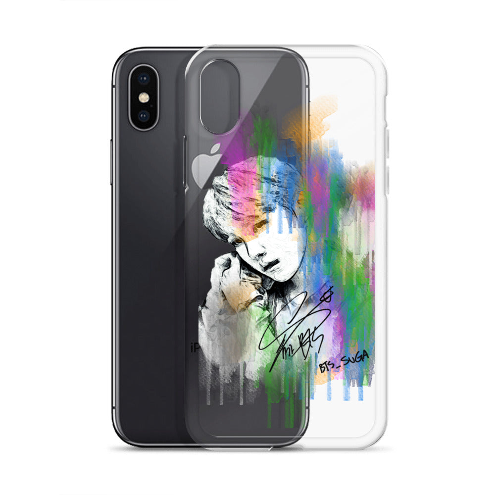 BTS Suga, Min Yoon-gi Waterpaint portrait iPhone Case