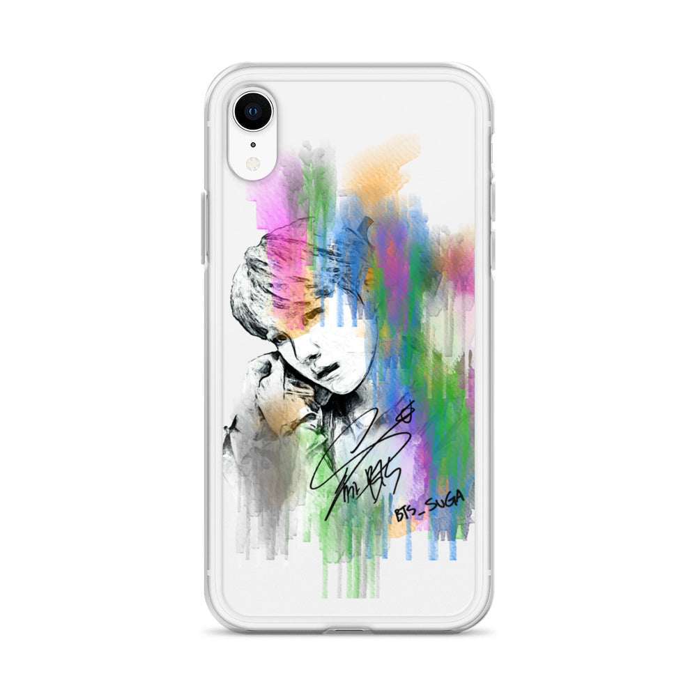 BTS Suga, Min Yoon-gi Waterpaint portrait iPhone Case