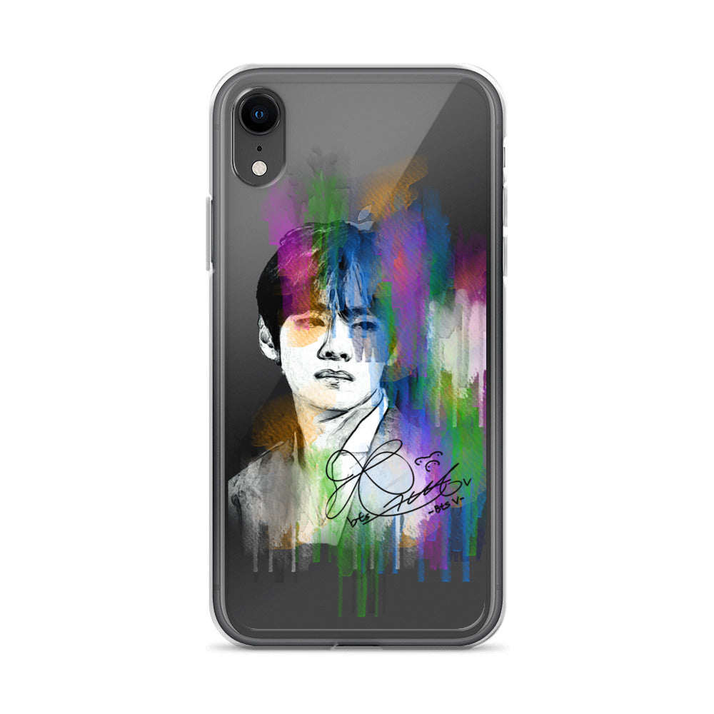BTS V, Kim Tae-hyung Waterpaint portrait iPhone Case