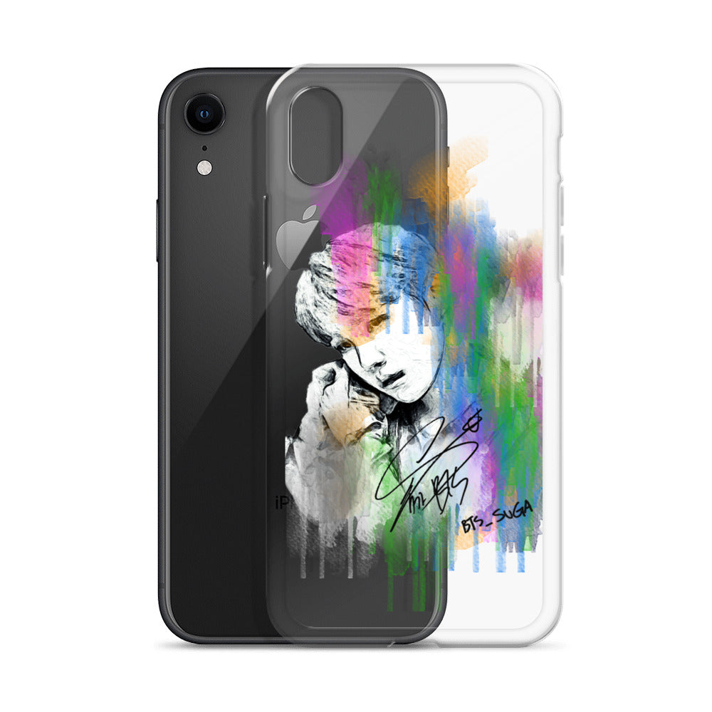 BTS Suga, Min Yoon-gi Waterpaint portrait iPhone Case