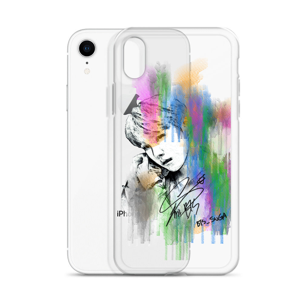 BTS Suga, Min Yoon-gi Waterpaint portrait iPhone Case