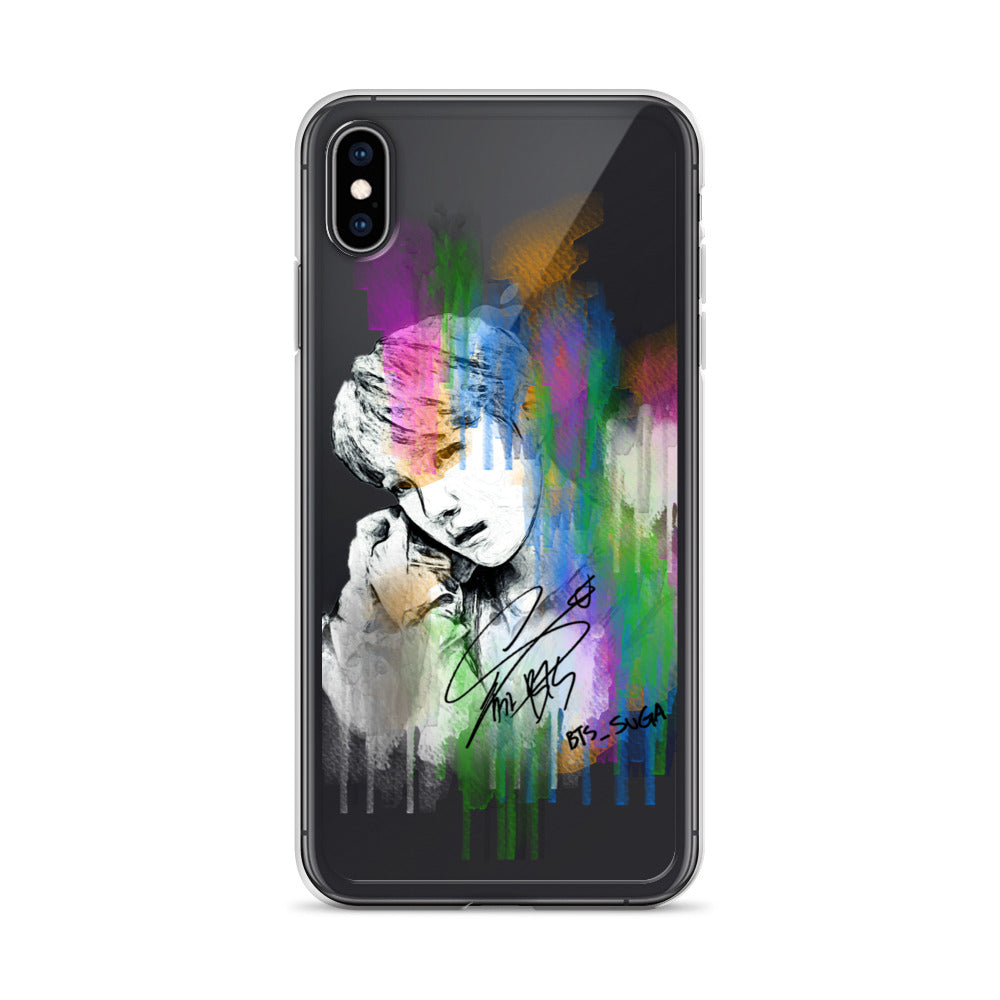 BTS Suga, Min Yoon-gi Waterpaint portrait iPhone Case