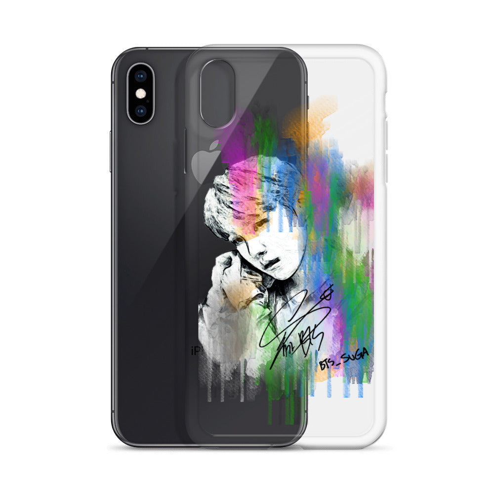 BTS Suga, Min Yoon-gi Waterpaint portrait iPhone Case