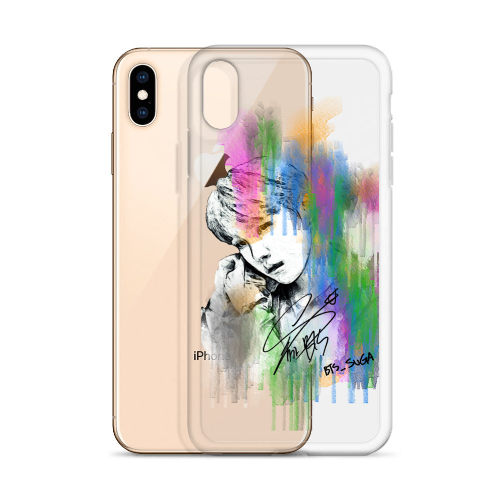 BTS Suga, Min Yoon-gi Waterpaint portrait iPhone Case