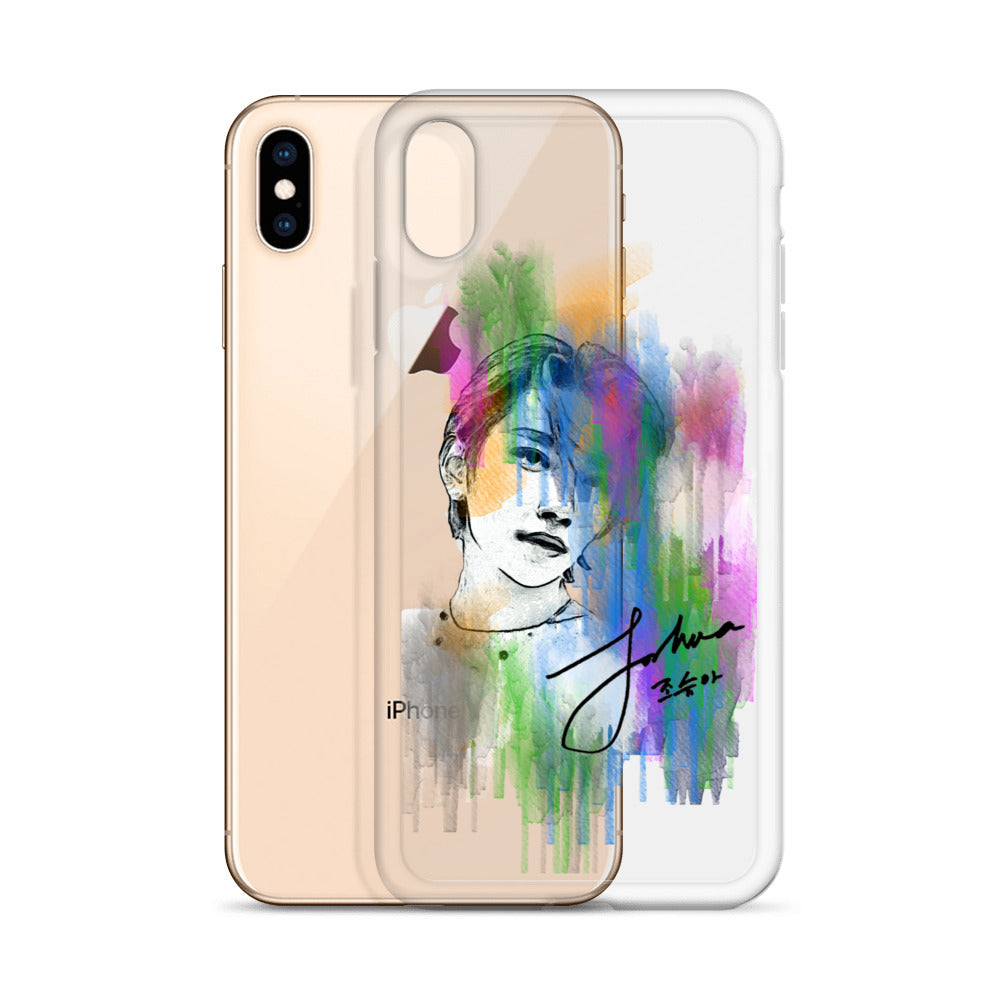 SEVENTEEN Joshua, Joshua Hong Waterpaint Portrait iPhone Case