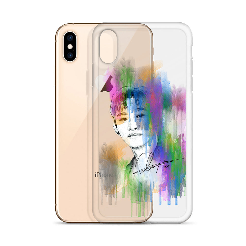 Stray Kids Bang Chan, Christopher Bang Waterpaint Portrait iPhone Case