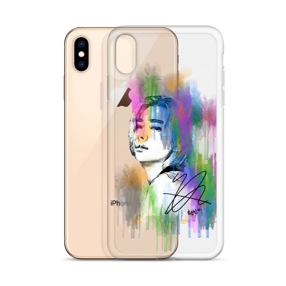 Stray Kids Hyunjin, Hwang Hyunjin Waterpaint Portrait iPhone Case
