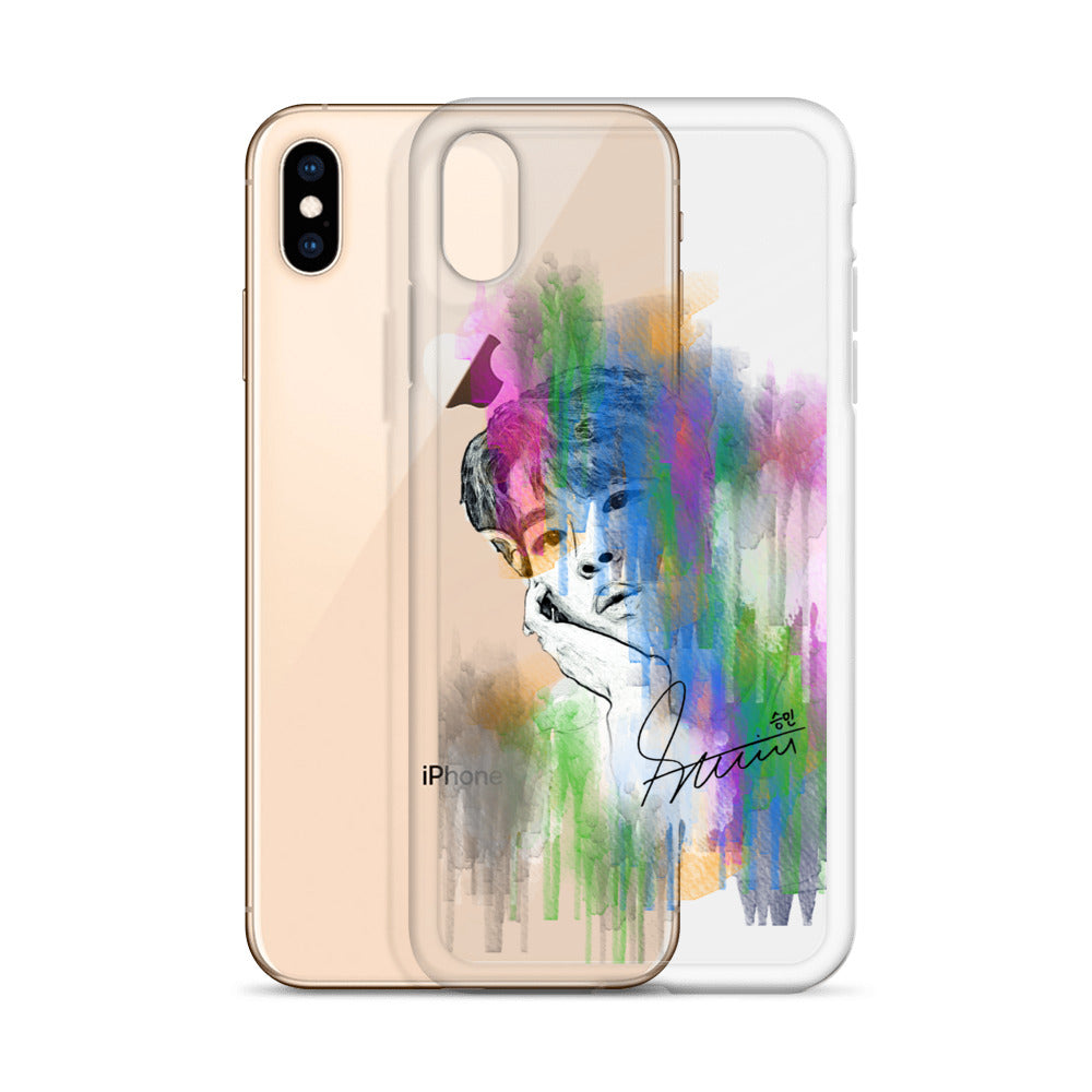 Stray Kids Seungmin, Kim Seung-min Waterpaint Portrait iPhone Case