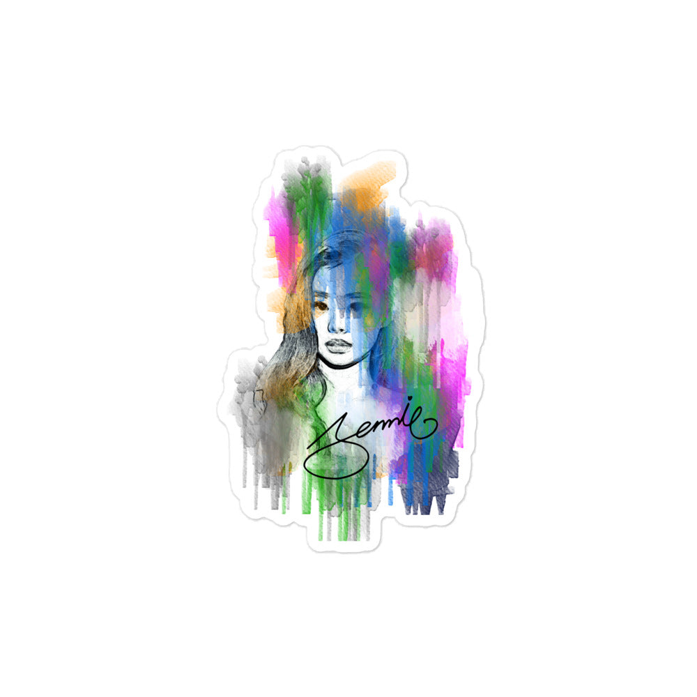 BLACKPINK Jennie, Kim Jennie Waterpaint Portrait Sticker