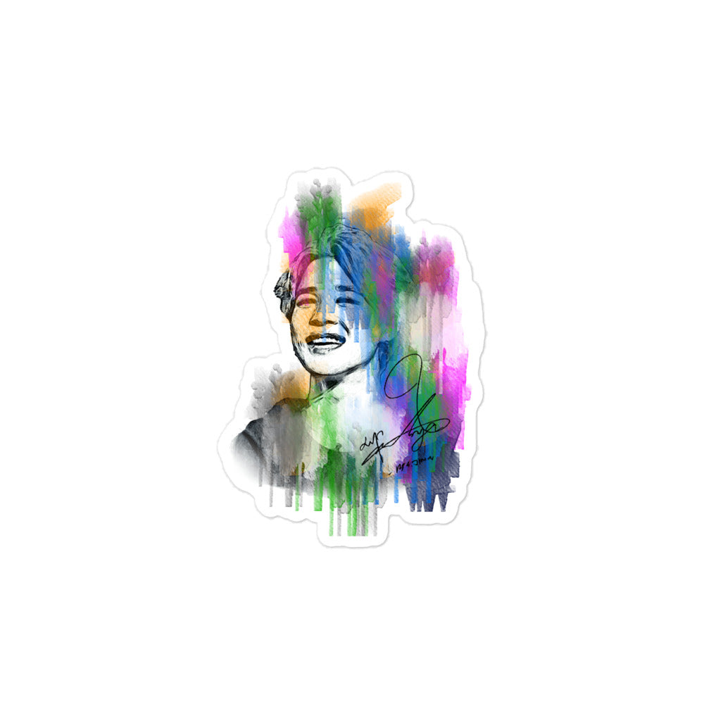 BTS Jimin, Park Ji-min Waterpaint Portrait Sticker