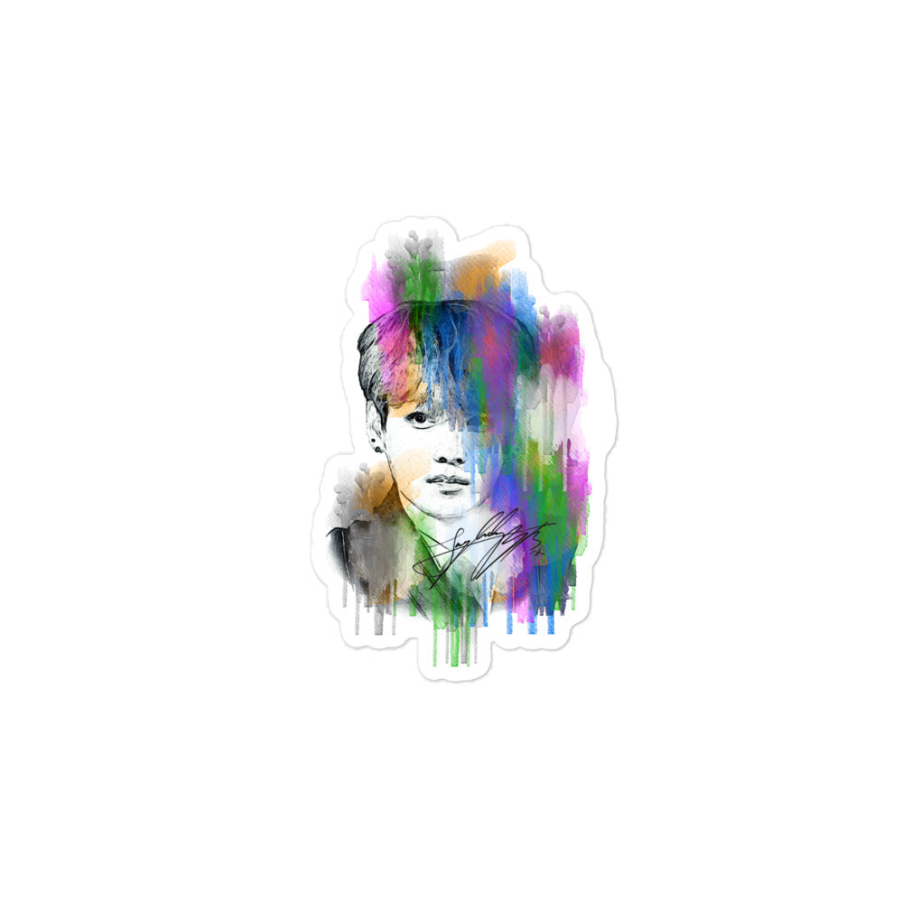 BTS Jungkook, Jeon Jung-kook Waterpaint Portrait Sticker