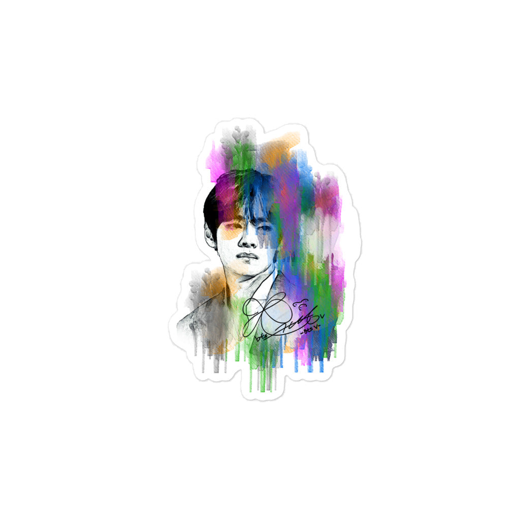 BTS V, Kim Tae-hyung Waterpaint Portrait Sticker