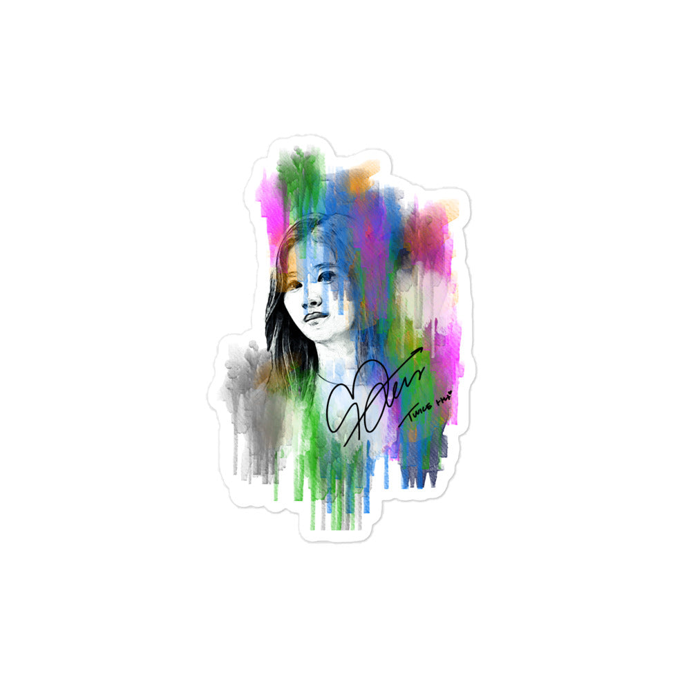 TWICE Sana, Minatozaki Sana Waterpaint Portrait Sticker