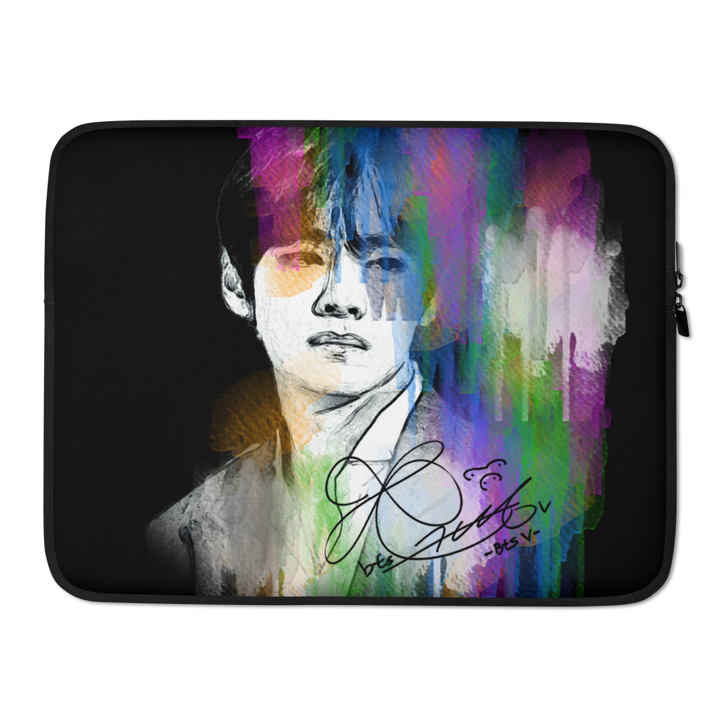 BTS V, Kim Tae-hyung Waterpaint Portrait Laptop MacBook Sleeve