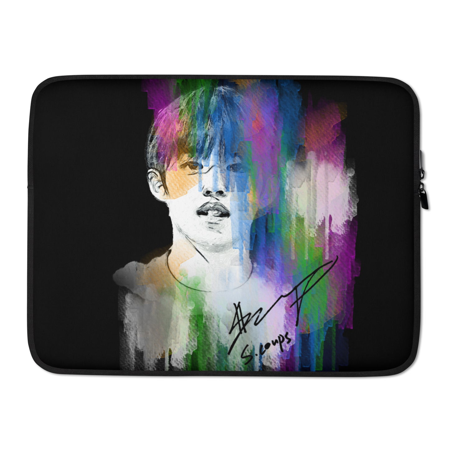 SEVENTEEN S.Coups, Choi Seung Cheol Waterpaint Portrait Laptop MacBook Sleeve
