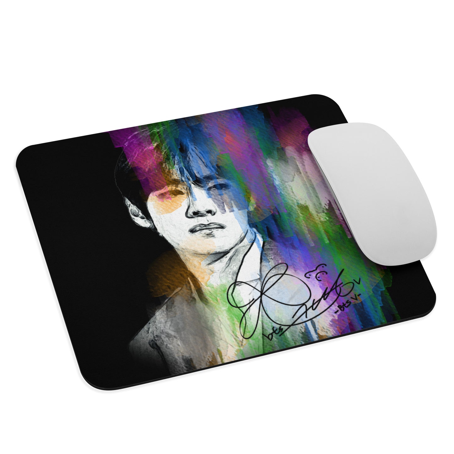 BTS V, Kim Tae-hyung Waterpaint Portrait Mouse Pad