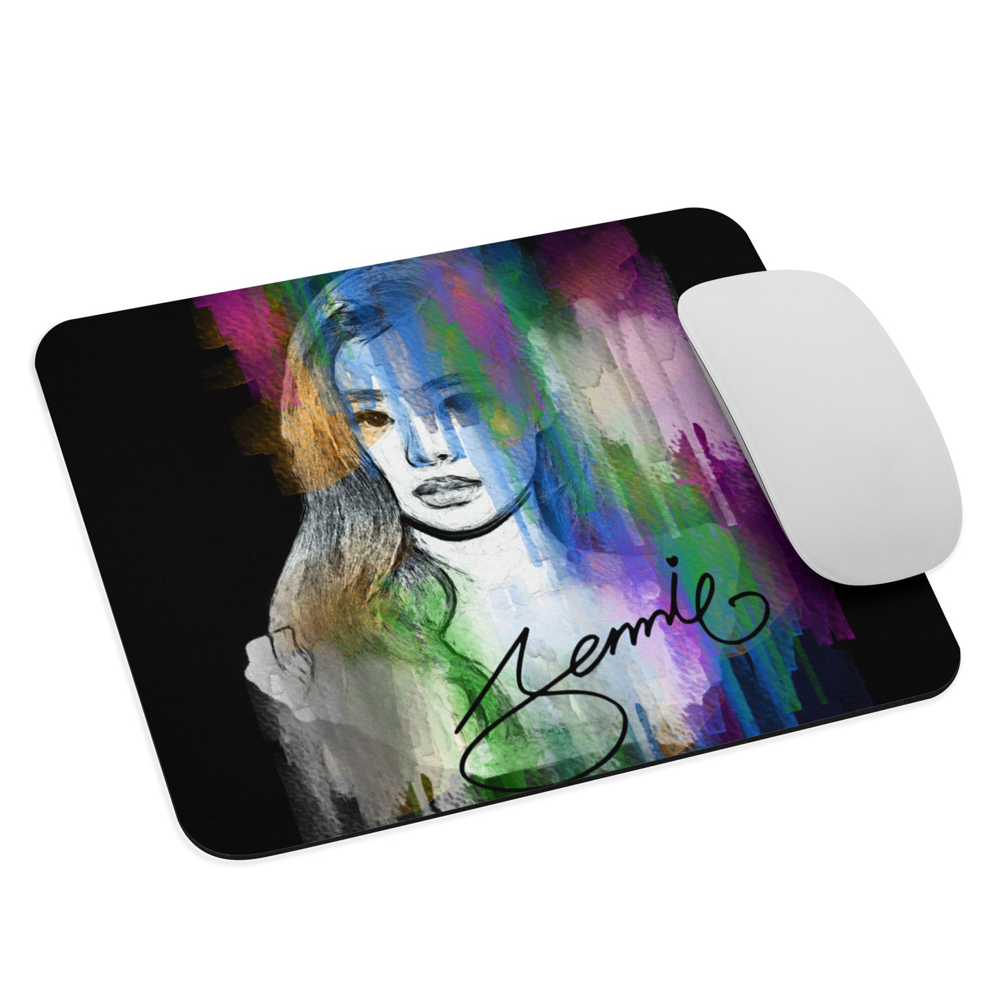 BLACKPINK Jennie, Kim Jennie Waterpaint Portrait Mouse Pad
