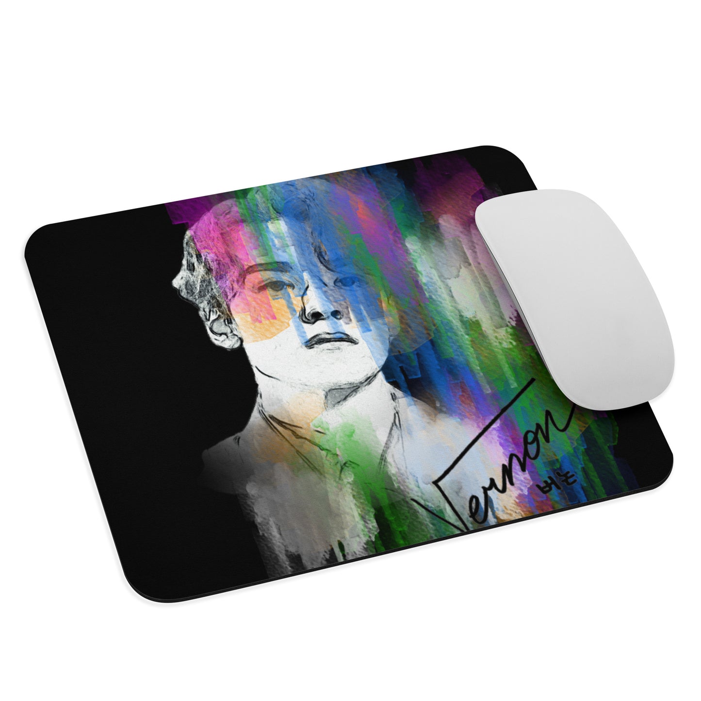 SEVENTEEN Vernon, Hansol Vernon Chwe Waterpaint Portrait Mouse Pad