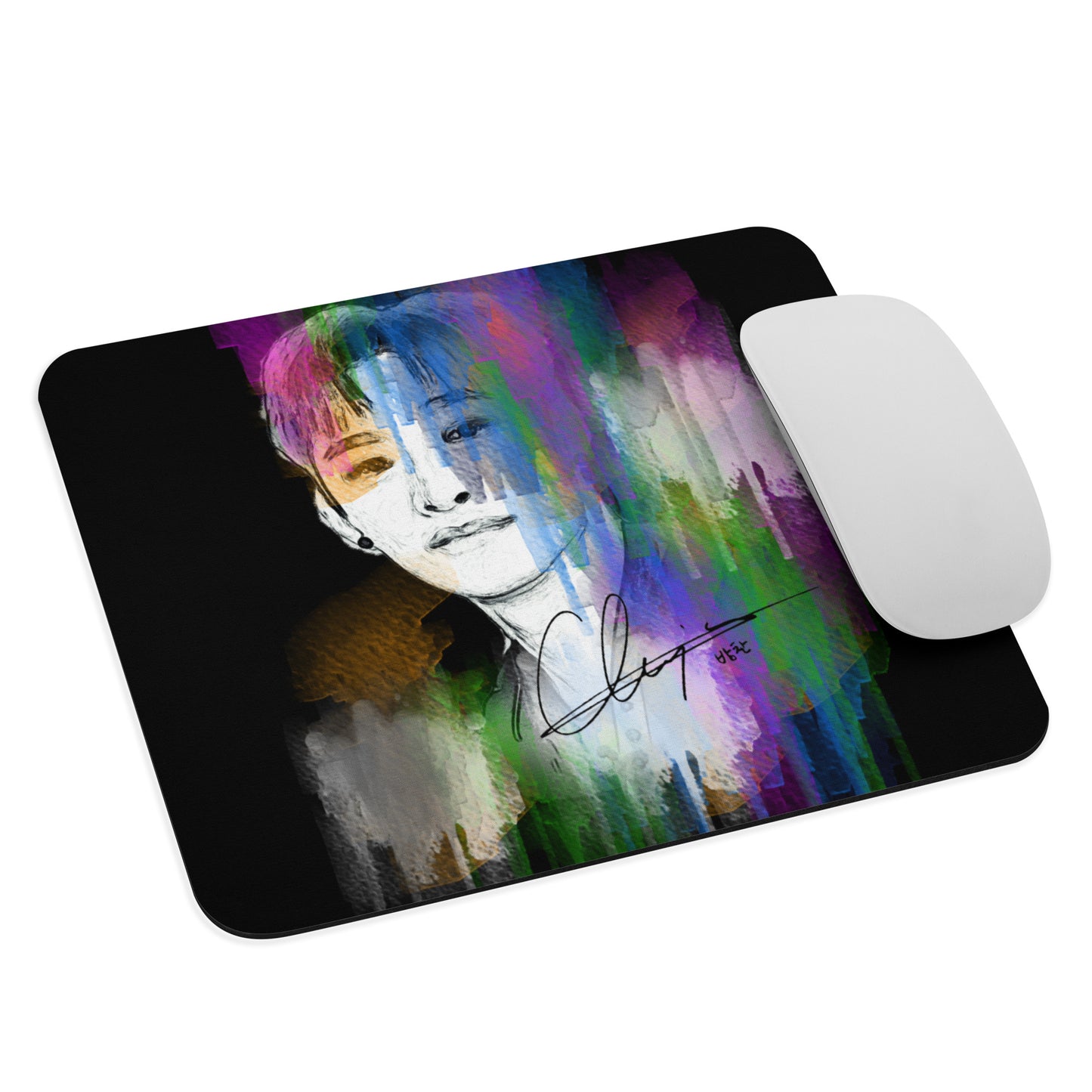 Stray Kids Bang Chan, Christopher Bang Waterpaint Portrait Mouse Pad