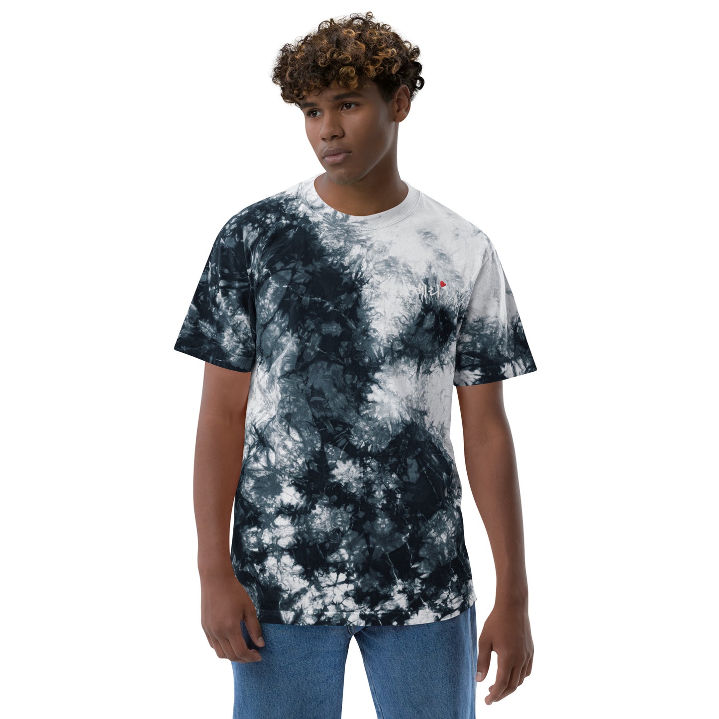 Mary in Korean Kpop Shaka Wear Embroidery Tie-Dye Unisex T-Shirt - kpophow