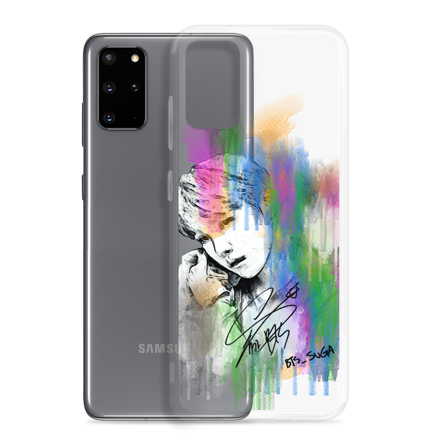 BTS Suga, Min Yoon-gi Waterpaint portrait Samsung Case