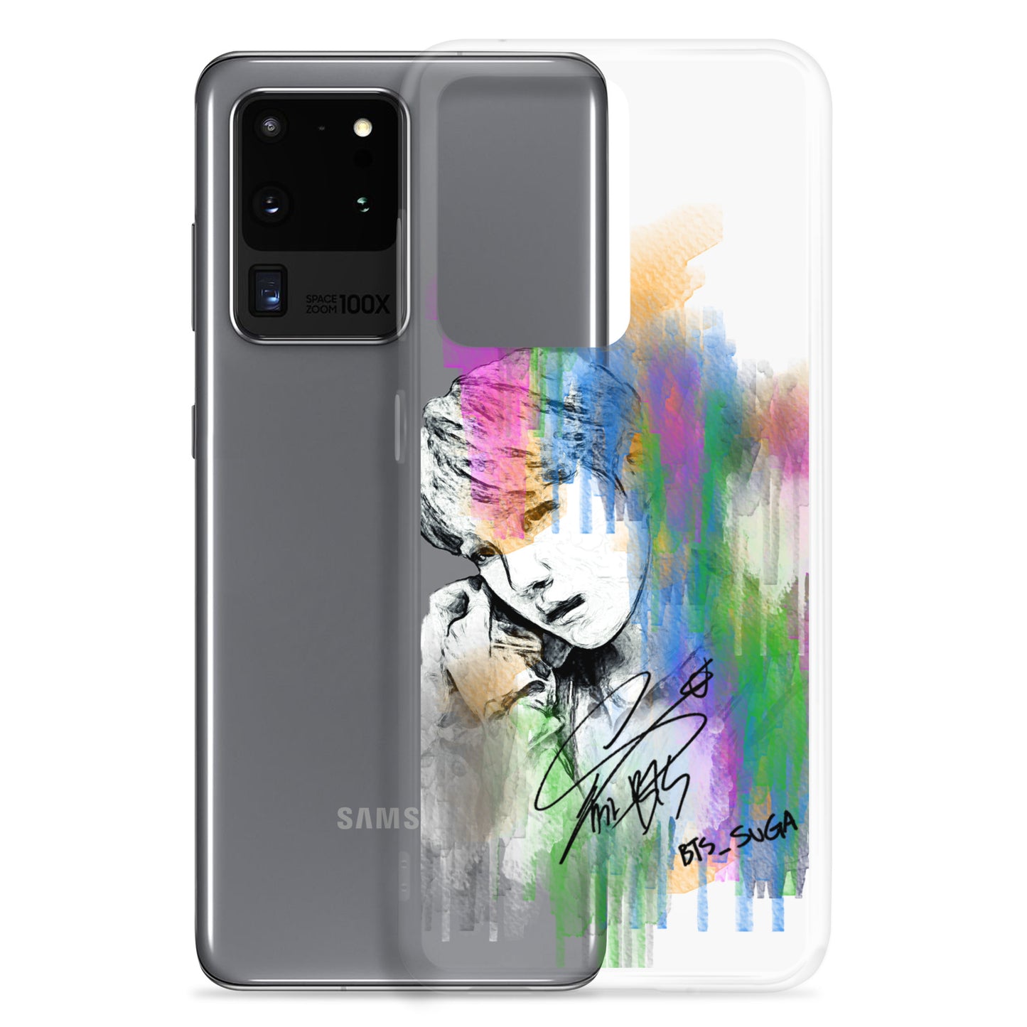 BTS Suga, Min Yoon-gi Waterpaint portrait Samsung Case