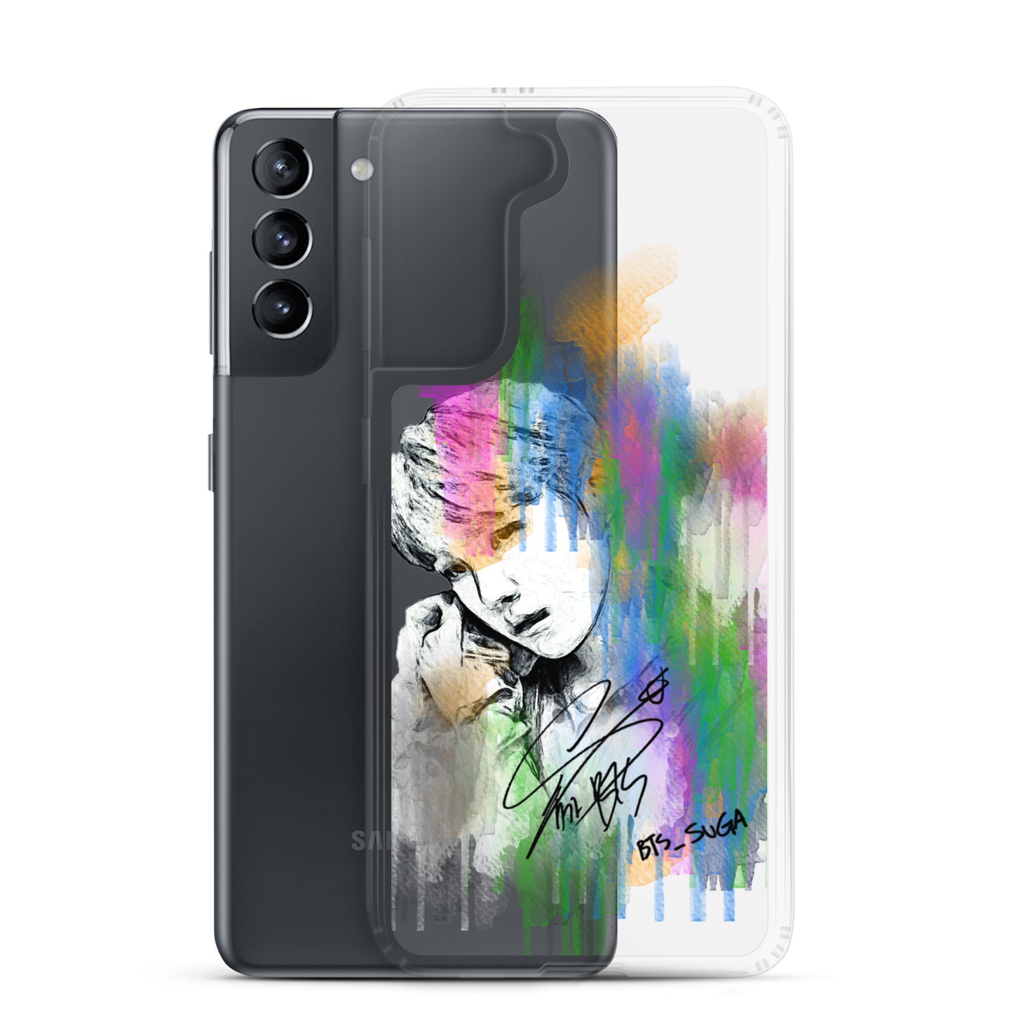 BTS Suga, Min Yoon-gi Waterpaint portrait Samsung Case