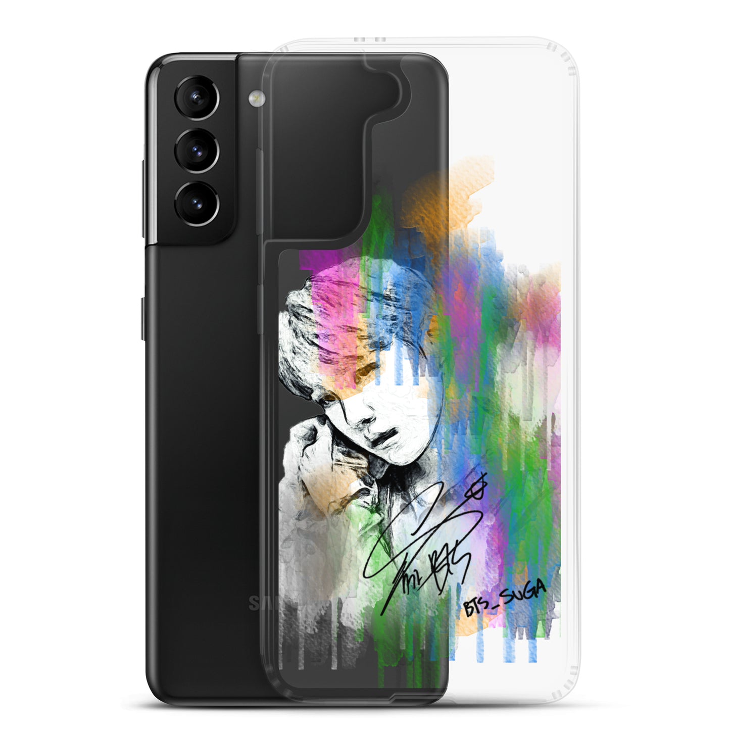 BTS Suga, Min Yoon-gi Waterpaint portrait Samsung Case