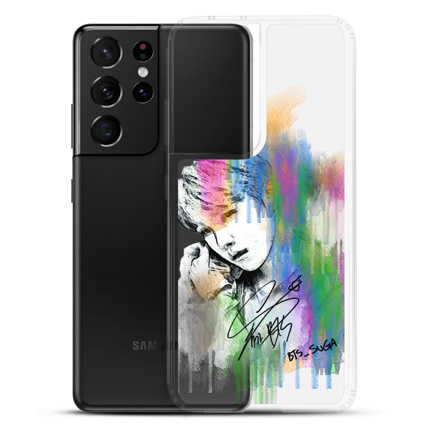BTS Suga, Min Yoon-gi Waterpaint portrait Samsung Case