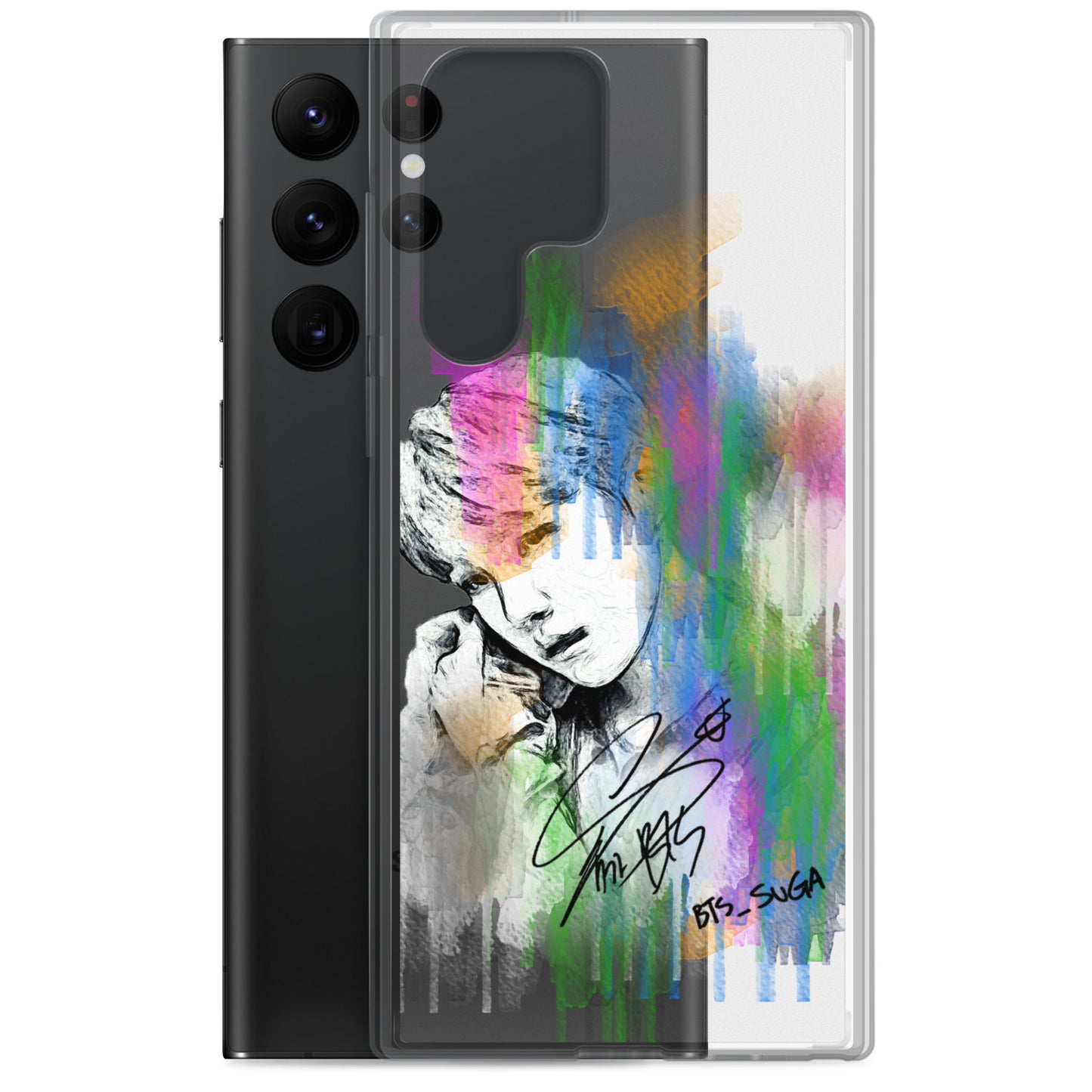 BTS Suga, Min Yoon-gi Waterpaint portrait Samsung Case
