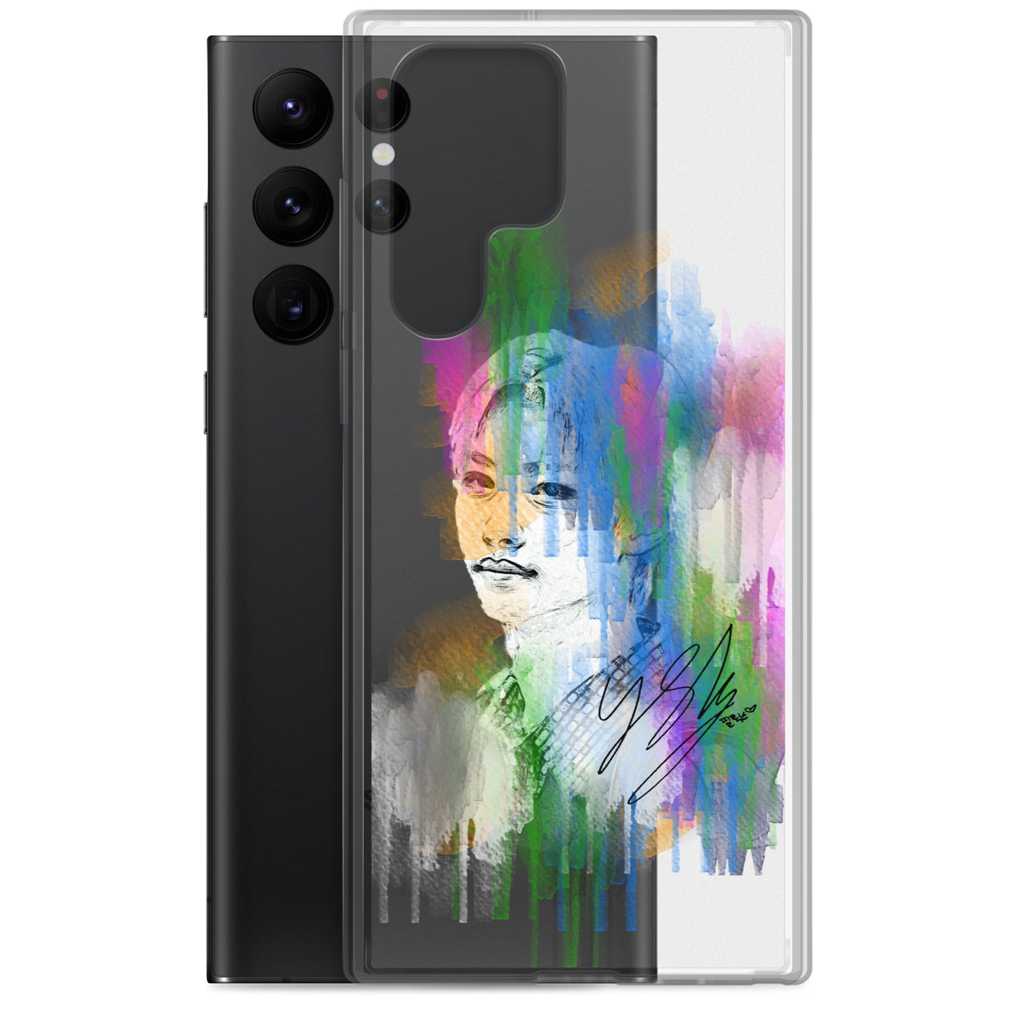 Stray Kids Felix, Lee Felix Waterpaint portrait Samsung Case