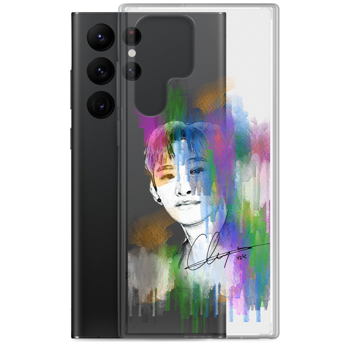 Stray Kids Bang Chan, Christopher Bang Waterpaint portrait Samsung Case