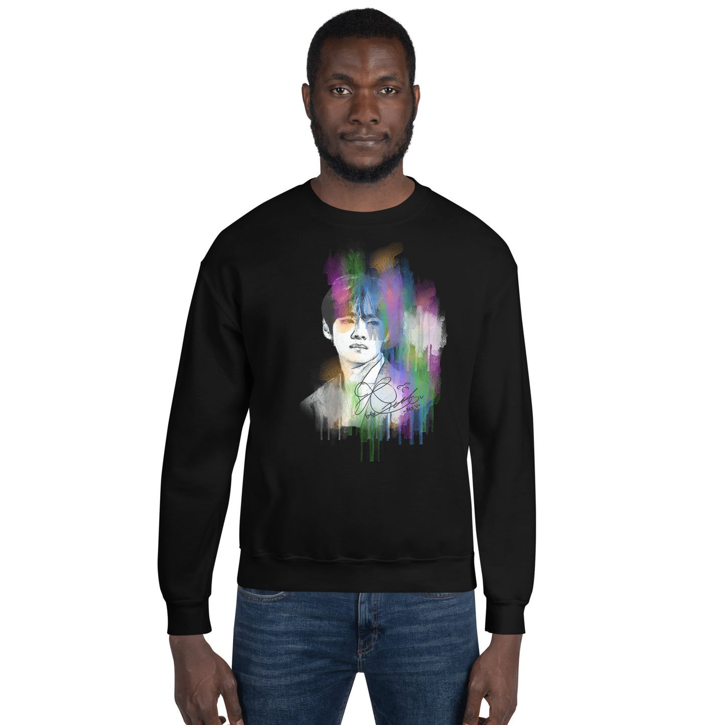 BTS V, Kim Tae-hyung Waterpaint Portrait Unisex Sweatshirt