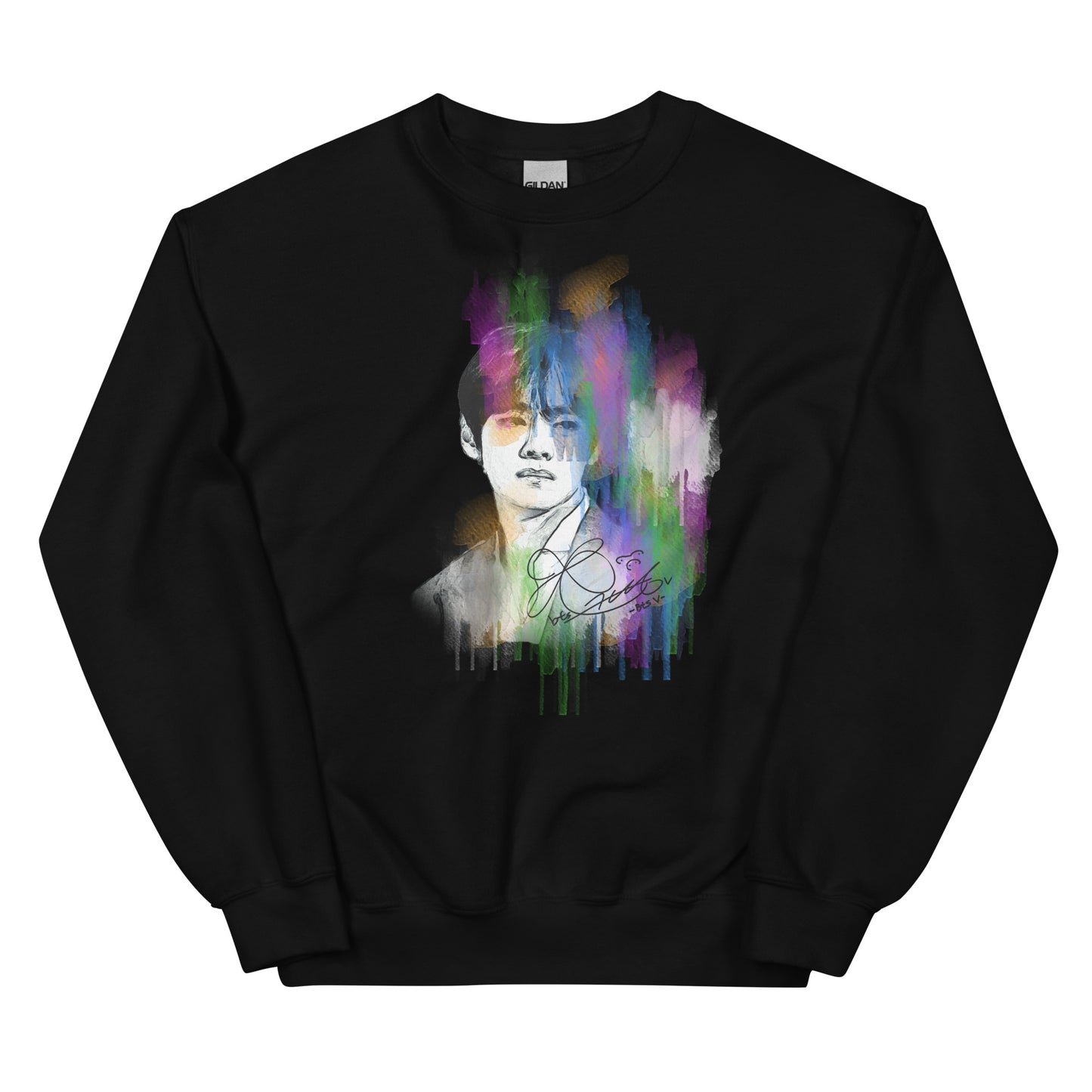 BTS V, Kim Tae-hyung Waterpaint Portrait Unisex Sweatshirt