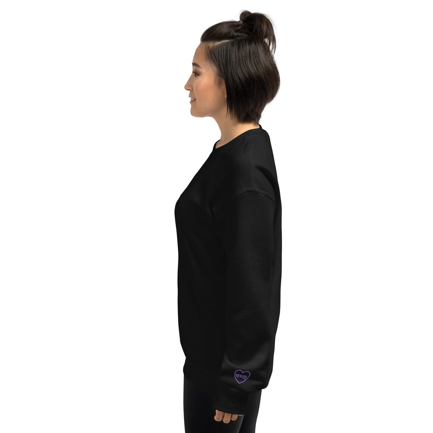 BTS Jimin, Park Ji-min Purple Heart Embroidery Unisex Sweatshirt