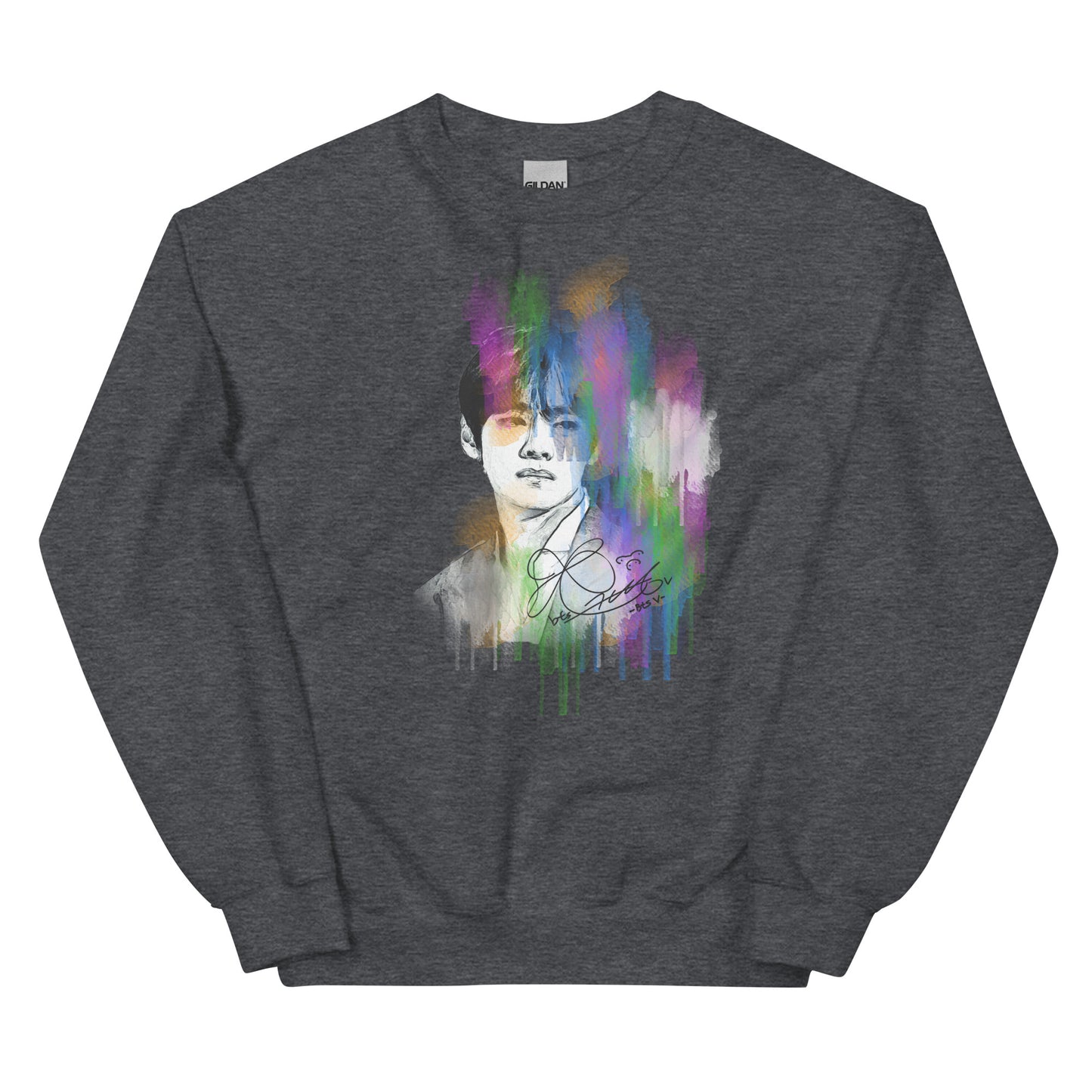 BTS V, Kim Tae-hyung Waterpaint Portrait Unisex Sweatshirt