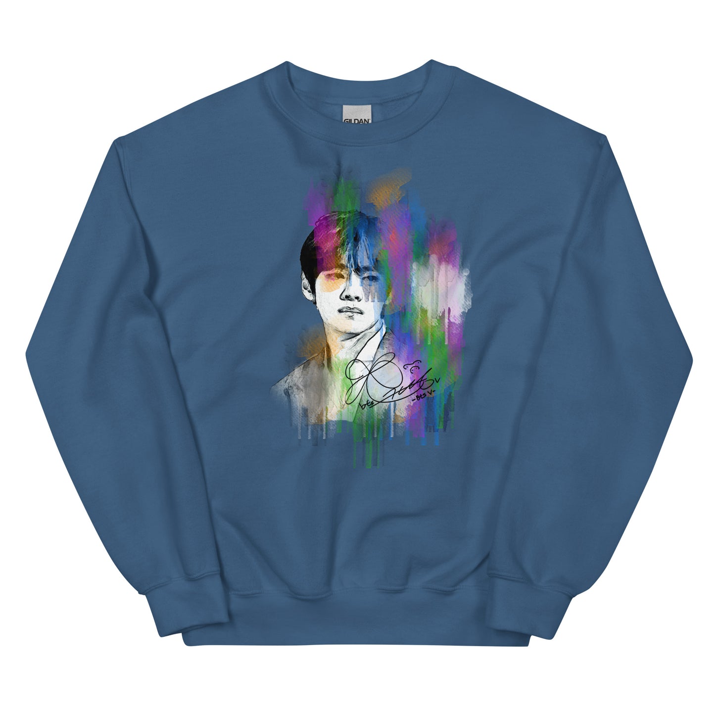 BTS V, Kim Tae-hyung Waterpaint Portrait Unisex Sweatshirt