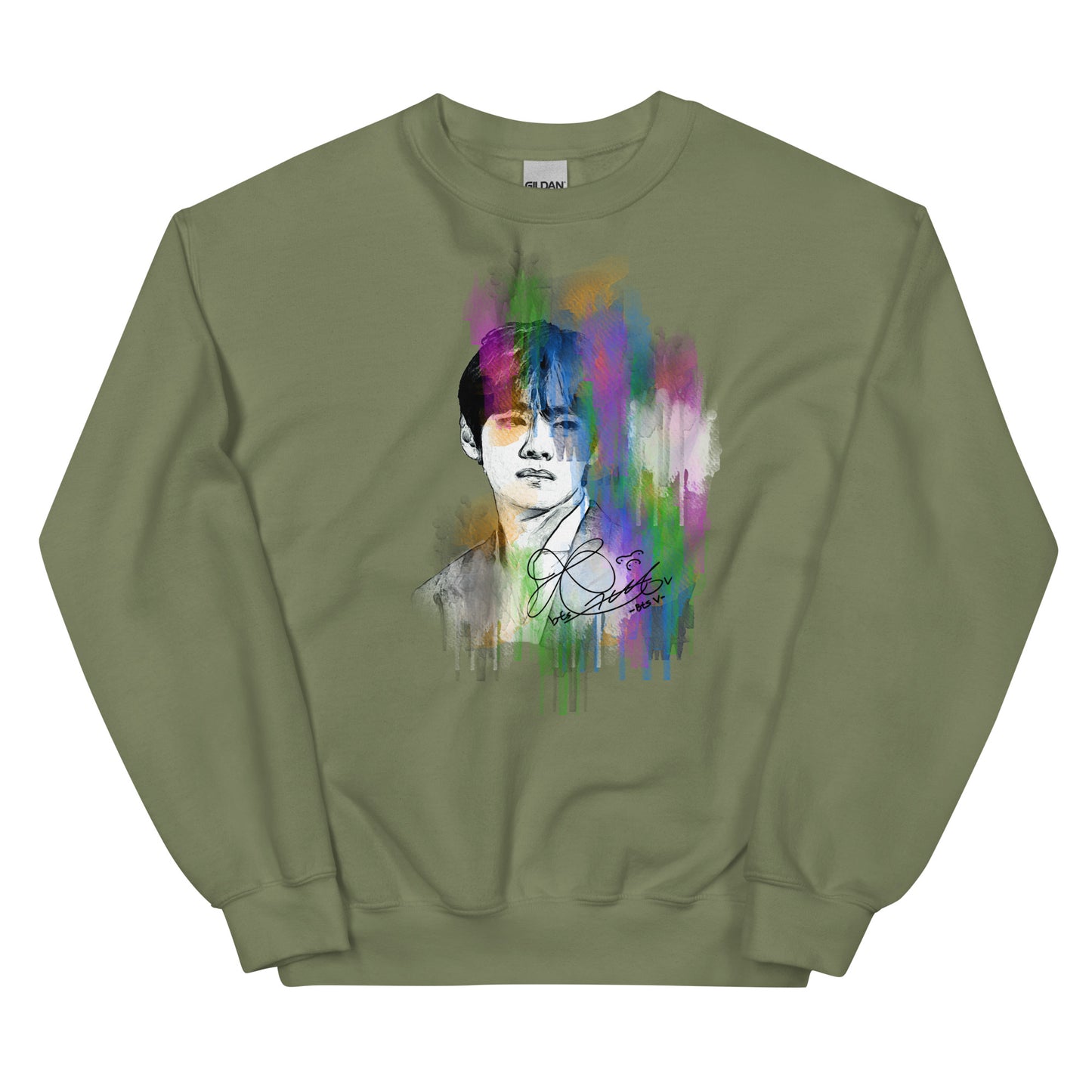 BTS V, Kim Tae-hyung Waterpaint Portrait Unisex Sweatshirt