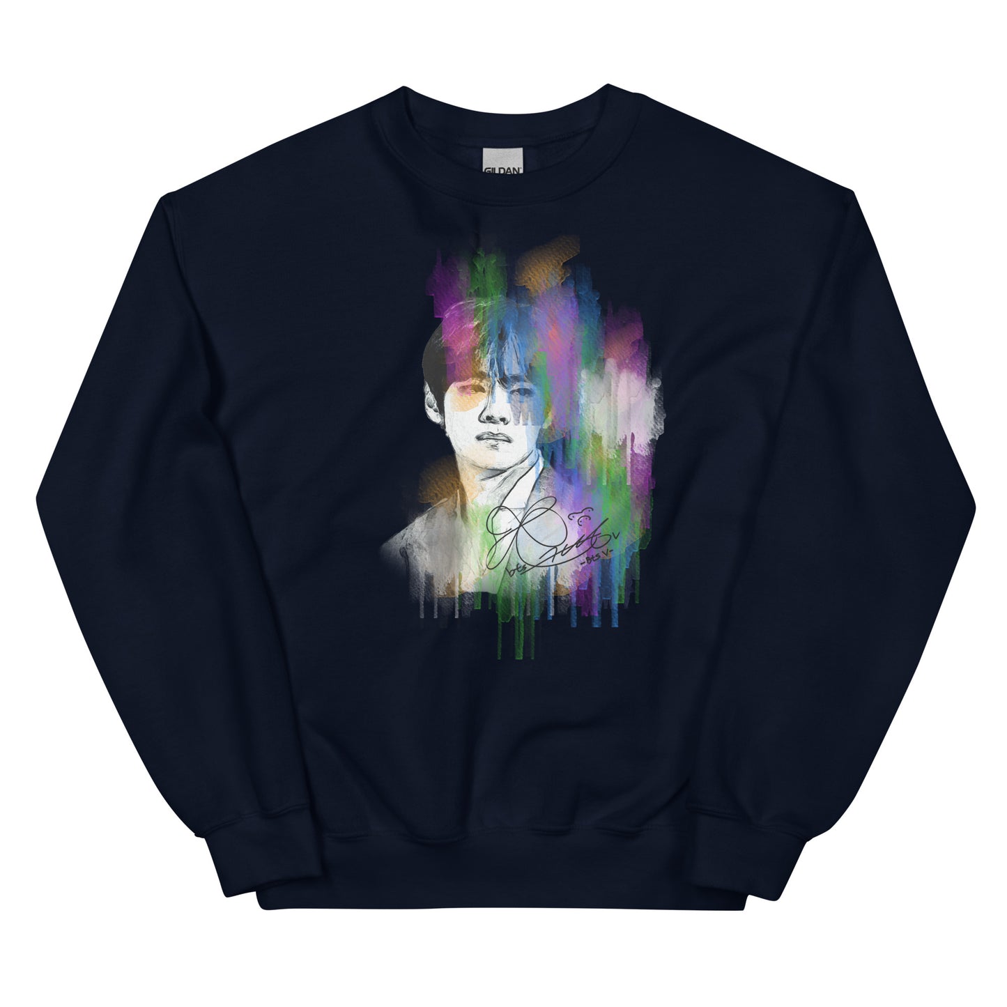 BTS V, Kim Tae-hyung Waterpaint Portrait Unisex Sweatshirt