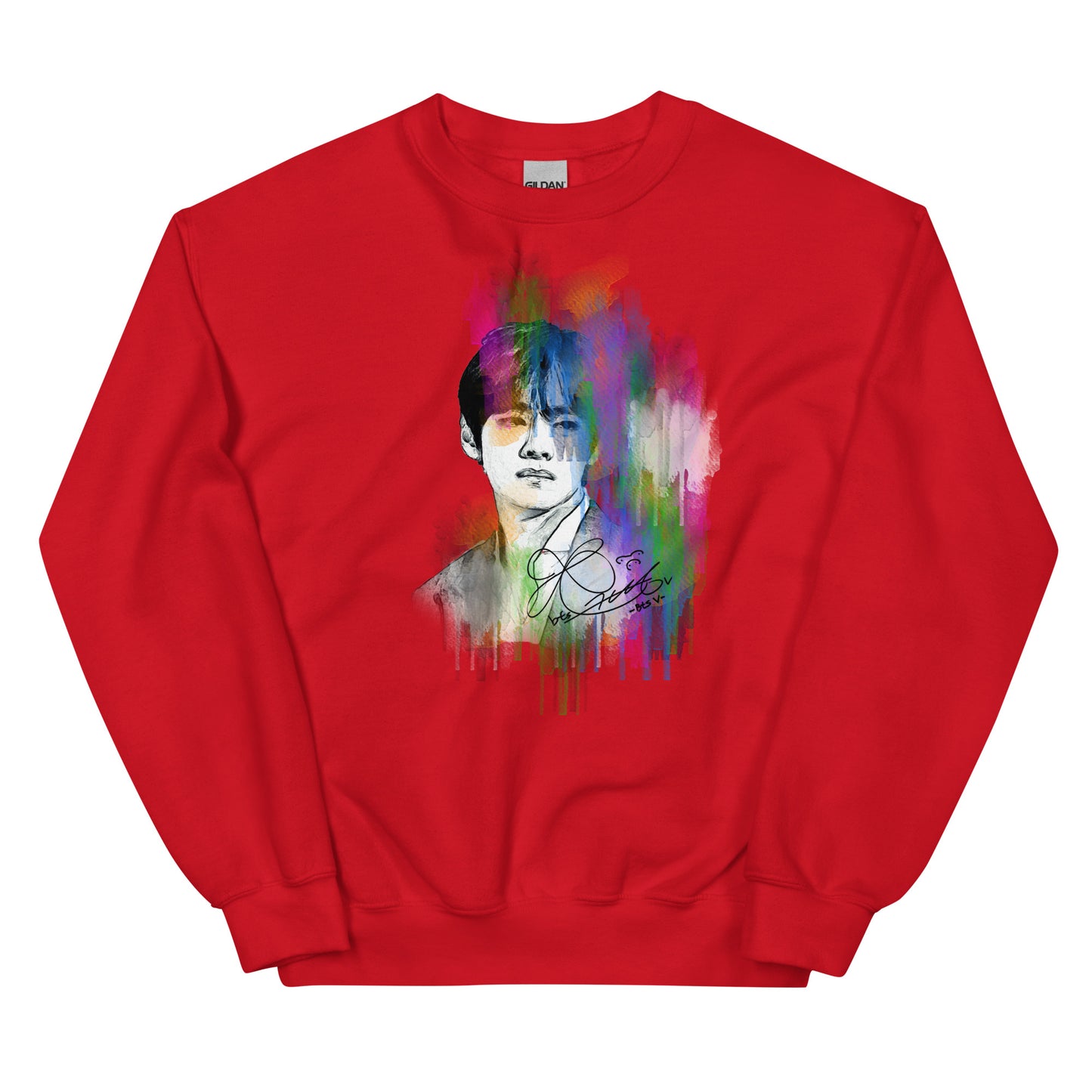 BTS V, Kim Tae-hyung Waterpaint Portrait Unisex Sweatshirt